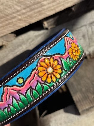 ゴールデン ホライズン】ハンドメイド レザー 手作り 犬用 首輪