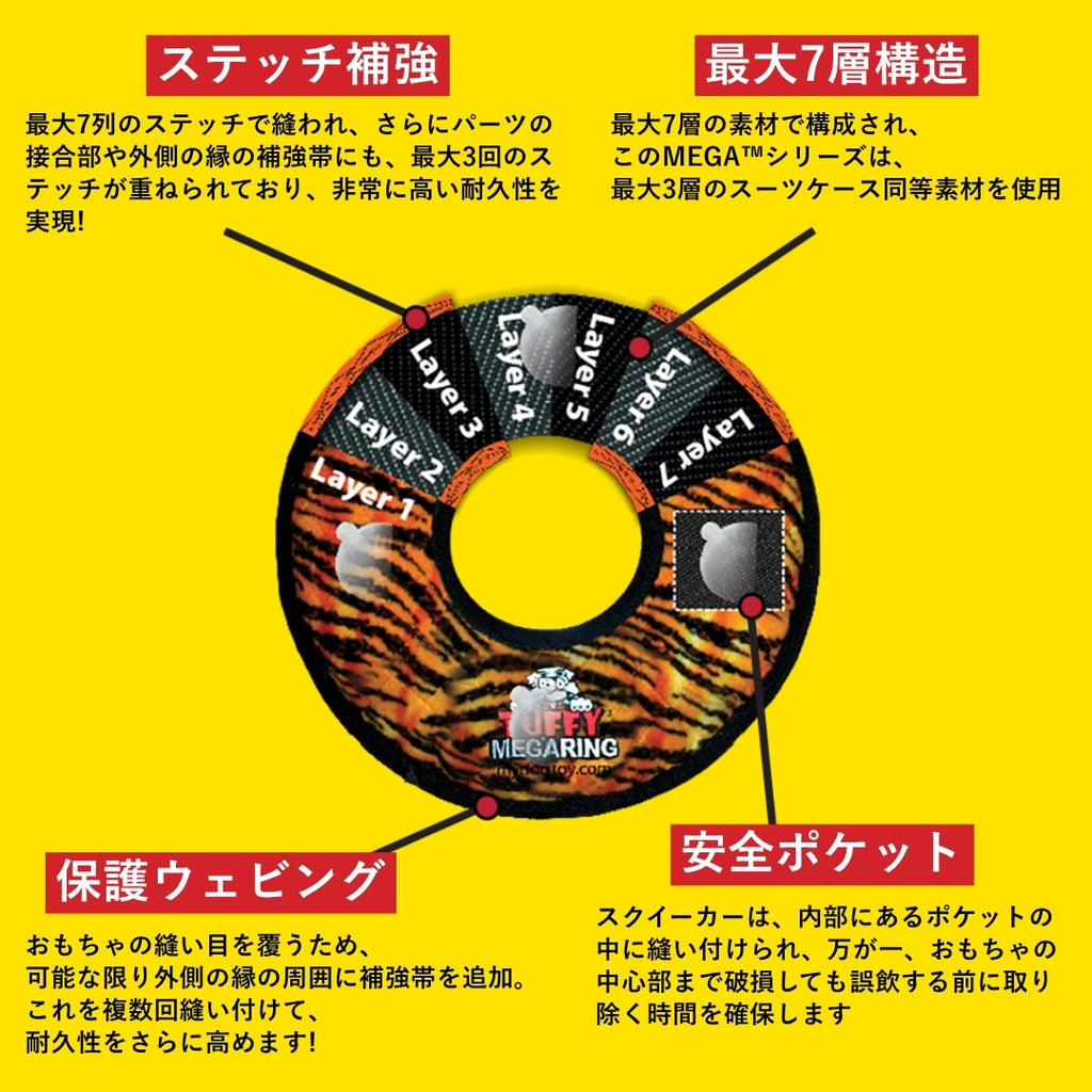 メガジュニア　リング　タイガー柄