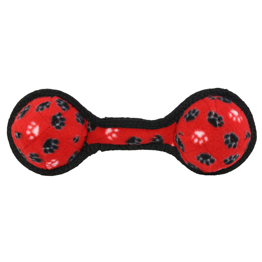 ジュニア　2ボールタグ　レッド　肉球柄