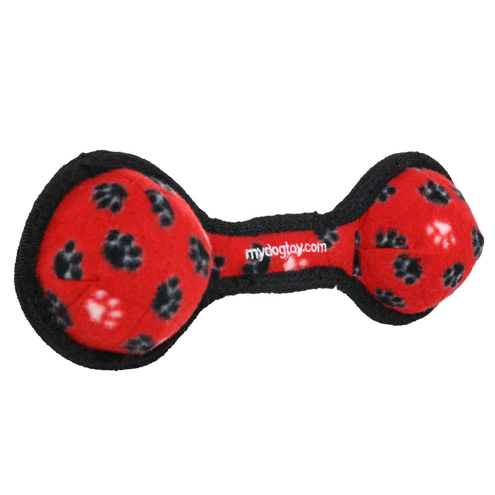 ジュニア　2ボールタグ　レッド　肉球柄