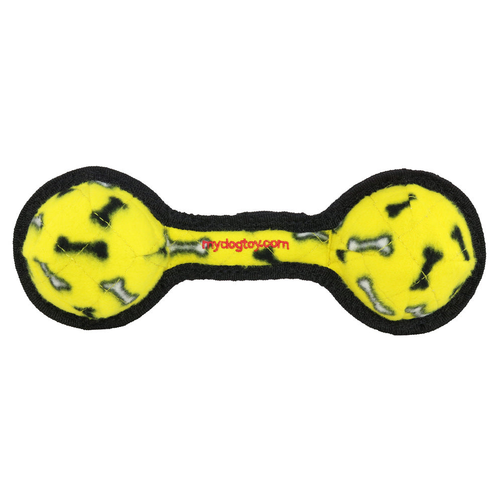 ジュニア　2ボールタグ　イエロー　ボーン柄