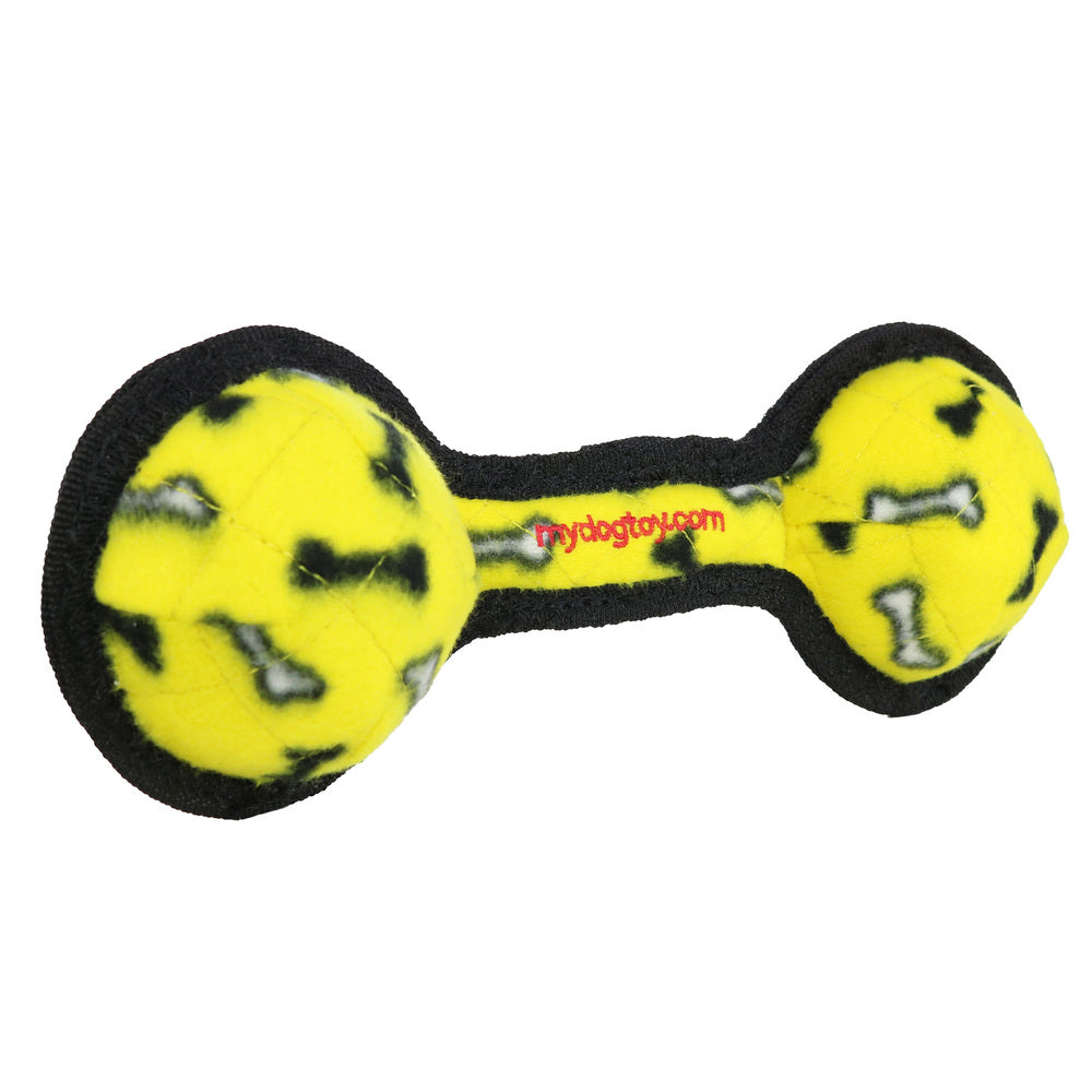 ジュニア　2ボールタグ　イエロー　ボーン柄