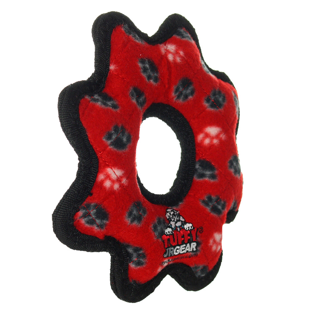 ジュニア　ギザギザリング　レッド　肉球柄