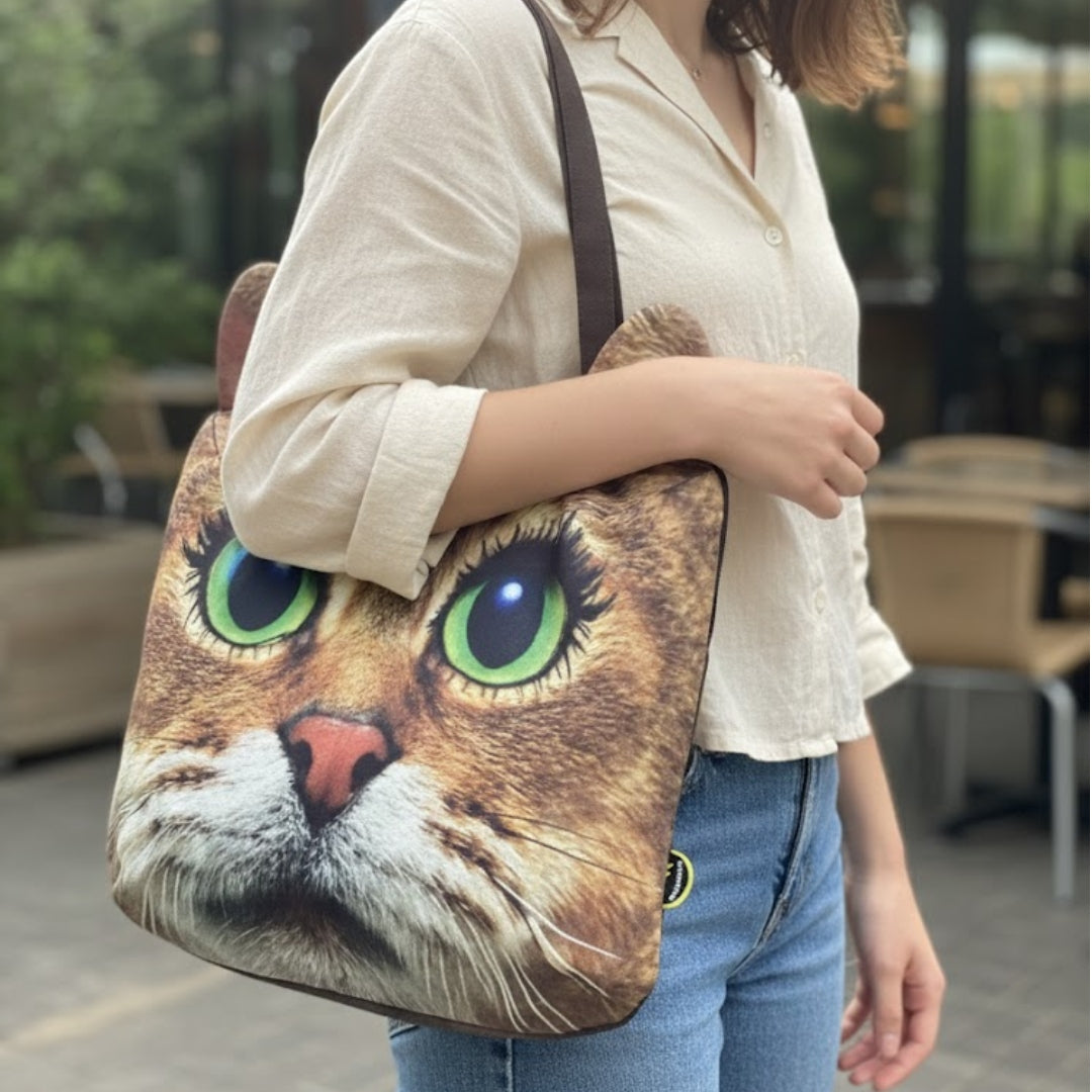 kunstboer (クンストボア) ねこショッピングバッグ ネコフェイス